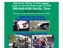 Tablet Screenshot of motorcycletrailer.com